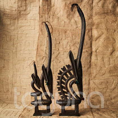 BAMBARA CHIWARA HEADDRESS (MALI) PAIR 100H
