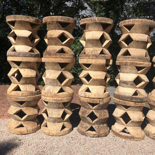 STOOL/SIDE-TABLE (CAMEROON) 45D 50H NATURAL