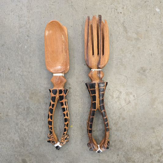 GIRAFFE SALAD SERVERS (ZAMBIA) 35L
