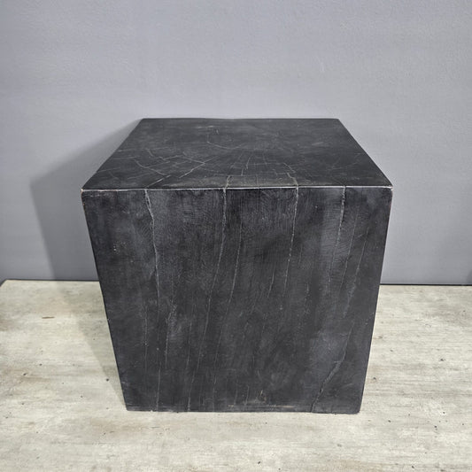 BALINESE SIDE-TABLE (INDONESIA) CUBE 40L 40W 40H BLK