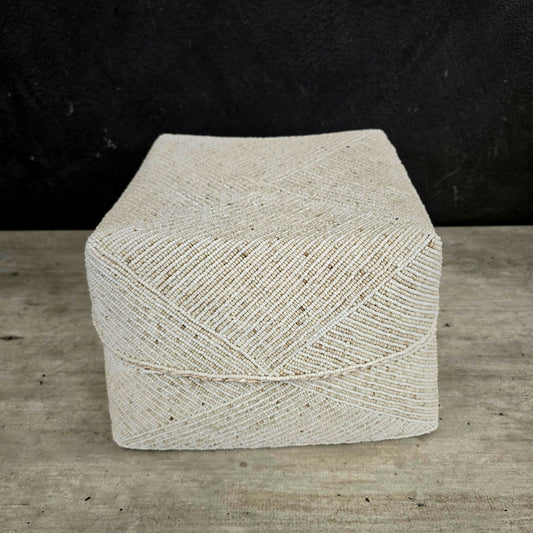 BEADED BOX (INDONESIA) WHT/NAT