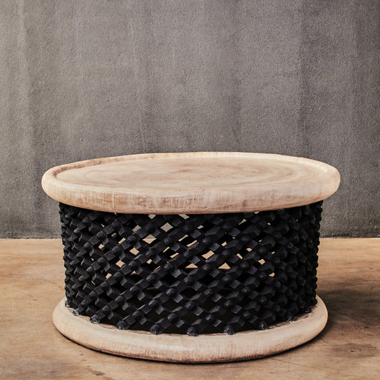 BAMILEKE STOOL/SIDE-TABLE (CAMEROON) 90D 43H CUSTOM