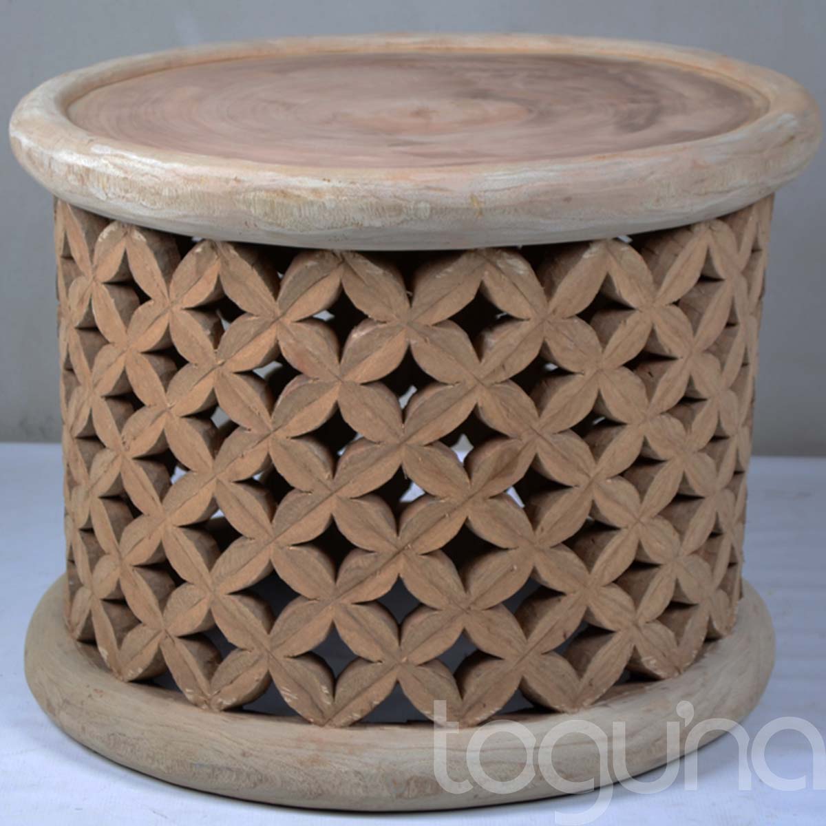 STOOL/SIDE-TABLE (CAMEROON) 60D 43H NATURAL