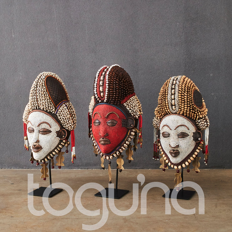 PUNU MASK (CAMEROON/GABON) 40H BEADED