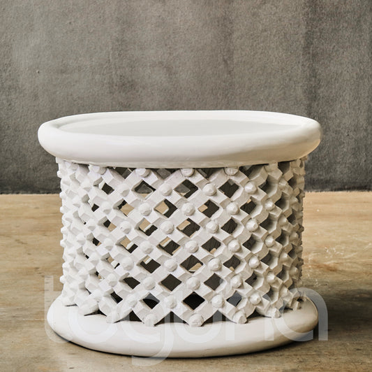 BAMILEKE STOOL/SIDE-TABLE (CAMEROON) 55D 43H CUSTOM