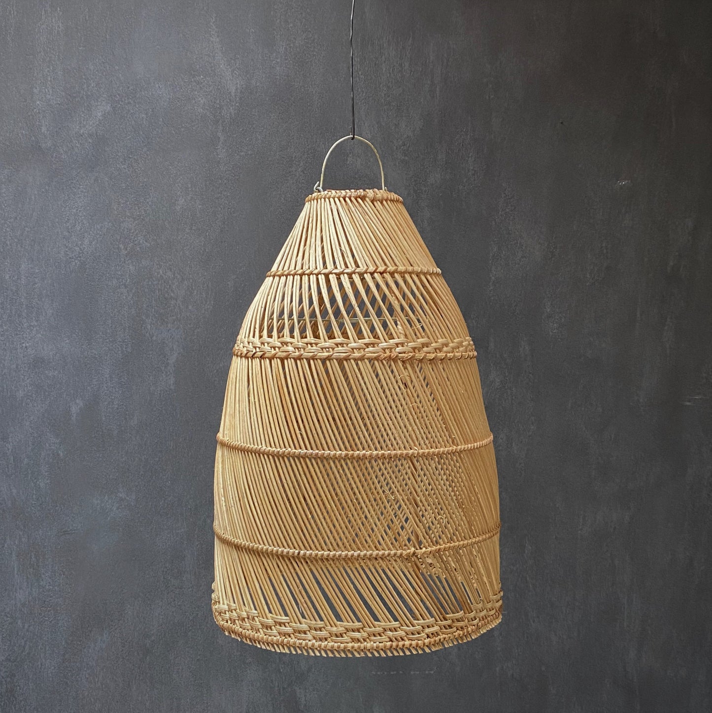 RATTAN LAMPSHADE (INDONESIA) GREEK 40L 40W 55H BLK